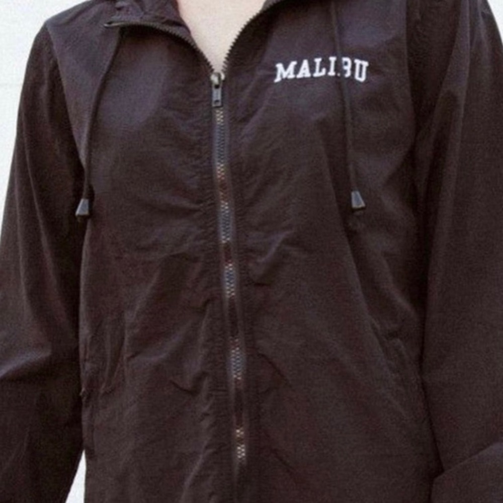 rare brandy melville malibu blue windbreaker